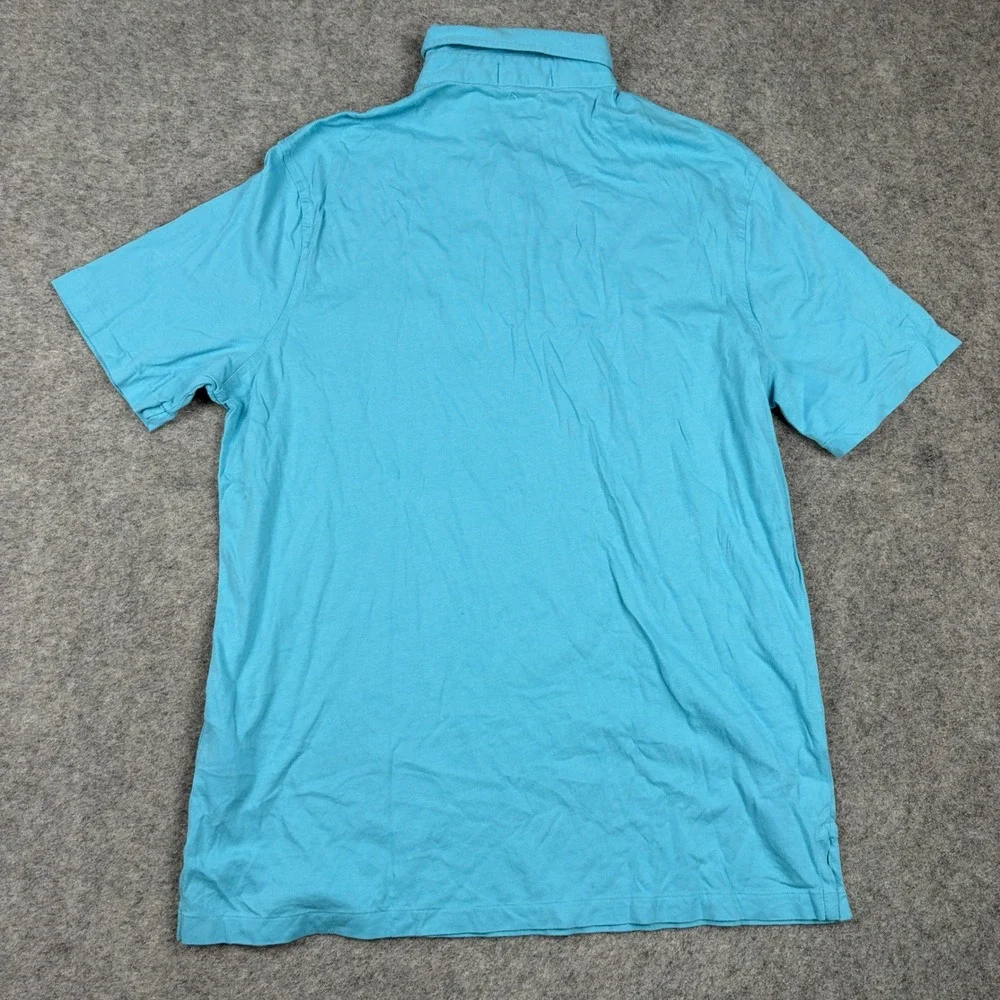 Polo Ralph Lauren Polo Shirt Mens Medium Blue Classic Fit Pocket Short Sleeve